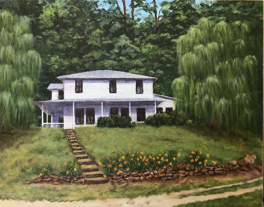 Painting of the Pearson family home, courtesy of the Pearson family